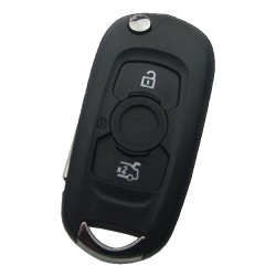 Opel Vauxhall 3 button flip remote key shell with HU100 blade - Opel