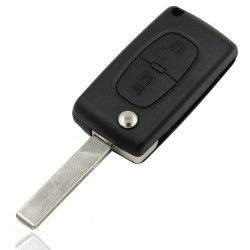 Peugeot Flip Remote Shell 2 Button without battery location - Peugeot