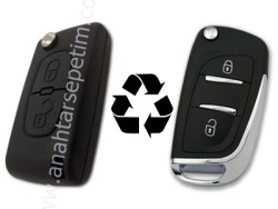 PEUGEOT 2 Buttons Modified Flip Key Shell - Peugeot