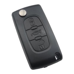Peugeot Flip Remote Shell 3 Button with battery location - 4