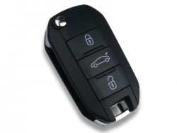 peugeot 3 button remote key blank with HU83 groove blade - Peugeot