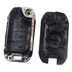 peugeot 3 button remote key blank with HU83 groove blade - 4