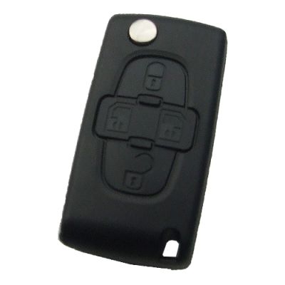 Peugeot 307 4 button remote key blank without battery place the model is VA2-SH4-no battery place - 1