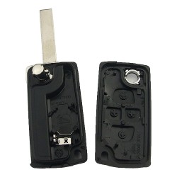 Peugeot 307 4 button remote key blank without battery place the model is VA2-SH4- with battery place - 3