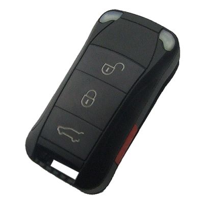 Porsche 3+1 button flip remote key blank - 1