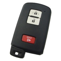 Toyota 2+1 button remote key shell ,the button is square and white - Toyota