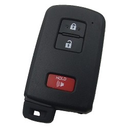 Toyota 2+1 button remote key shell, the button is square - Toyota