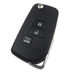 Toyota 3 button flip remote key shell - Toyota