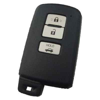 Toyota 3 button remote key shell ,the button is square and white - 1