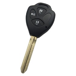 Toyota 3 button remote key shell with Toy43 blade - Toyota