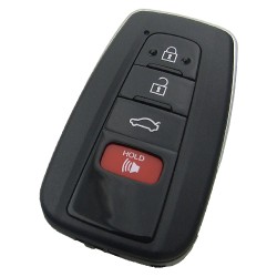 Toyota 3+1 button remote key blank with blade, the blade switch on the back-shell-part - Toyota