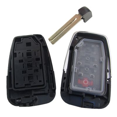 Toyota 3+1 button remote key blank with blade, the blade switch on the back-shell-part - 3