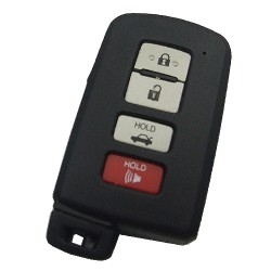 Toyota 3+1 button remote key shell ,the button is square and white - Toyota