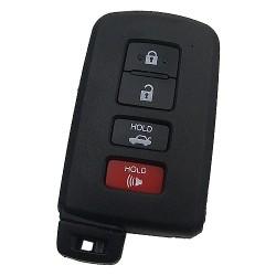 Toyota 3+1 button remote key shell ,the button is square - Toyota