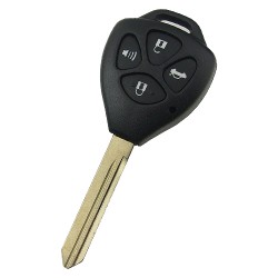 Toyota 4 button remote key blank with Toy47 blade (with panic button) - Toyota