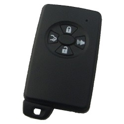 Toyota 4 button remote key shell , the blade with two side groove (black) - Toyota