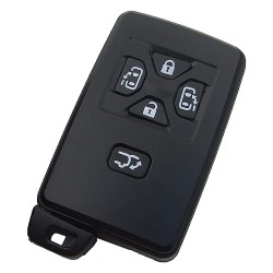 Toyota 5 button remote key shell , the blade with two side groove (black) - Toyota