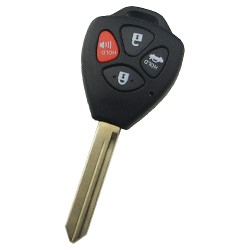 Toyota upgrade 3+1 button remote key blank with TOY47 blade - Toyota