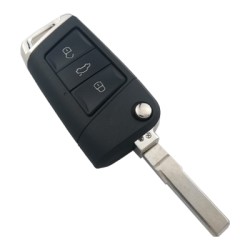 Volkswagen 3 Buttonls Modified Flip Key Shell - 5