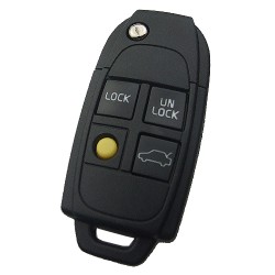 Volvo 4 button key shell with key head - Volvo