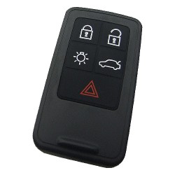 Volvo 5 button remote key shell with 1part battery clamp - Volvo