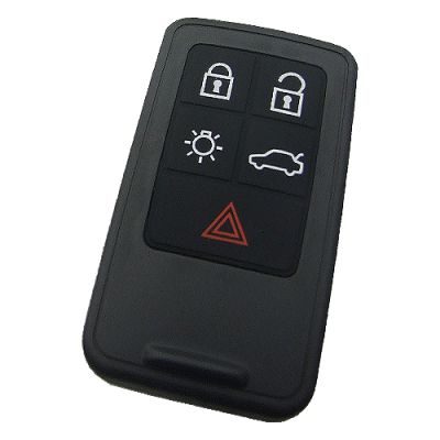 Volvo 5 button remote key shell with 1part battery clamp - 1