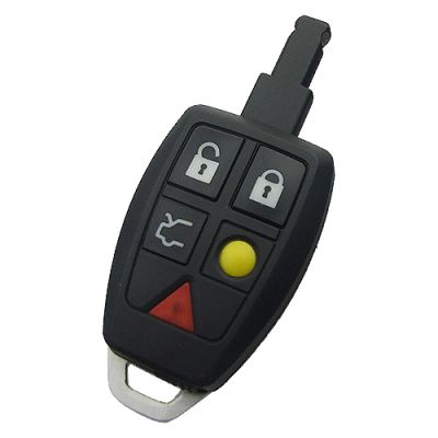 Volvo 5 button remote key shell with key blade - 1