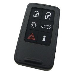 Volvo - Volvo 6 button remote key shell with 1part battery clamp