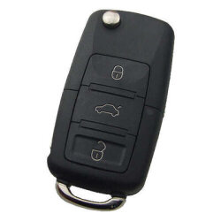 VW Touareg Proximity Flip Remote Key 3 Buttons 433MHz PCF7943A Transponder - Volkswagen