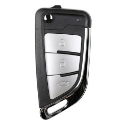Xhorse Flip Remote Key 3 Buttons Silver Buttons Wire Type XKKF23EN - Xhorse