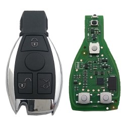 Xhorse Mercedes BE Chrome Remote 433-315MHz 3 Buttons - Xhorse