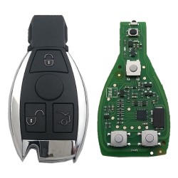 Xhorse Mercedes BE Chrome Remote 433-315MHz 3 Buttons - Thumbnail