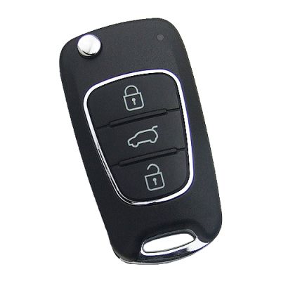 Xhorse VVDI Key Tool VVDI2 Wire Remote Key KIA Flip Type 3 Button XKHY02EN - 1